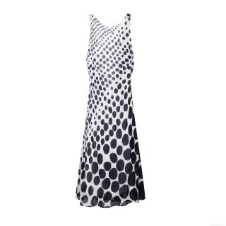 Women's Sexy Backless Polka Dot Maxi Cami Dress Elegant V-Neck Sleeveless Spaghetti Strap Summer Beach Sundress Party Clubwear