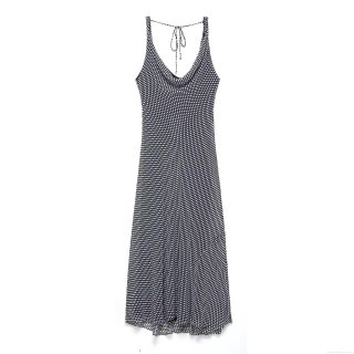 Women's Sexy Polka Dot Maxi Dress Cowl Neck Backless Spaghetti Strap Mesh Polyester Sleeveless Long Dress For Party Club Elegant Streetwear Dress