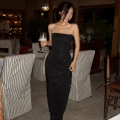 Sexy Hot Rhinestone Tube Top Maxi Dress Women Bodycon Sleeveless Evening Party Gown Black Sequin Glitter Backless Clubwear Banquet Dress