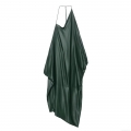 Women's Sexy Dark Green Satin Maxi Dress Asymmetric Spaghetti Strap Slip Dress Elegant Sleeveless Backless Evening Party Vacation Long Dress