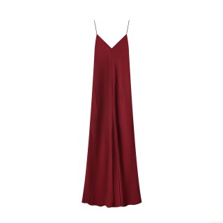 Women's Sexy Deep V Neck Satin Cami Maxi Dress Elegant Backless Ruched Bodycon Party Evening Slip Dress Sleeveless Spaghetti Strap Gown For Women