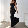 Sexy One Shoulder Backless Sequin Evening Gown Polyester Spandex Glitter Mermaid Long Dress For Women Party Wedding Formal Night Wear