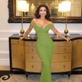 Elegant Green Sequin Polyester Spandex Evening Gown Women Sexy Off-Shoulder Mermaid Maxi Dress For Wedding Party Gala Special Occasion Night Club Wear