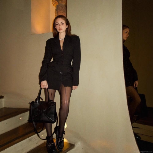 Women Elegant Blazer Dress V-Neck High Waist Button Front Slim Fit Long Sleeve Mini Dress Office Party 100% Polyester Woven Fabric Formal Short Dress