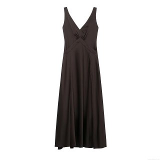 Women's Elegant Satin Deep V-Neck Maxi Dress Sleeveless Ruched Twist Long Slip Evening Party Dress
