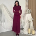 Women Sexy Ruched Maxi Dress Elegant Mesh Long Sleeve Bodycon Party Evening Dress Polyester Milk Silk Slim Fit Long Formal Wedding Guest Gown