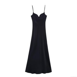 Women's Sexy Satin Slip Maxi Dress V Neck Sleeveless Slim Fit Backless Long Cami Evening Party Dress