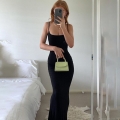 Women's Sexy Bodycon Maxi Dress Milk Silk Sleeveless Short Sleeve Long Sleeve Slim Fit Fishtail Long Gown Casual Home Party Dress