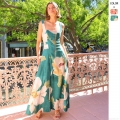 Women's French Vintage Floral Print Maxi Dress Polyester Square Neck Sleeveless High Waist Summer Beach Vacation Long Dress for Women