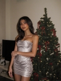 Sexy Ruched Bodycon Mini Dress For Women Metallic Shiny Off Shoulder Tube Dress Elegant Party Club Night Out Evening Short Dresses
