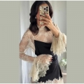Sexy Lace Patchwork Mini Dress With Trumpet Long Sleeves Satin Elegant Slim Fit High Neck Dress For Banquet Party Club Night Out Women French Retro Hot Girl Style