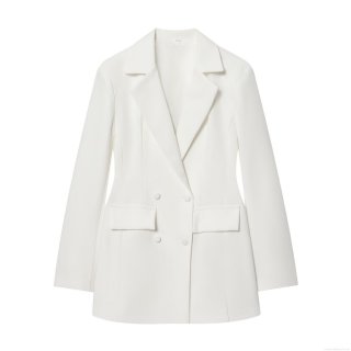 Women's Elegant Double Breasted Blazer Dress Long Sleeve Lapel Slim Fit Mini Suit Dress With Flap Pockets For Business Office Work Daily Wear