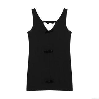 Women's Elegant Backless V Neck Sleeveless Mini Dress Sexy Velvet Bow Decoration Party Evening Dress Slim High Waist Woven Polyester Short Dress