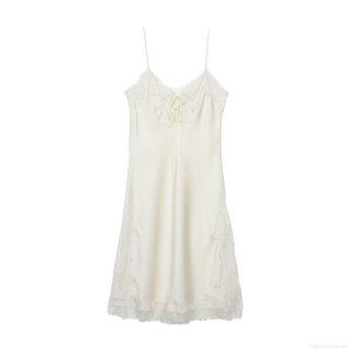 Women's Sexy Satin Lace Patchwork Slip Dress V-Neck Bow Tie Spaghetti Strap A-Line Mini Dress Elegant Sleeveless Summer Casual Party Evening Dress