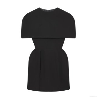 Women's Elegant Round Neck Shawl Mini Dress Polyester Spandex Slim Fit Cinched Waist Tulip Skirt Solid Color Short Sleeve Dress For Daily Party