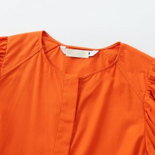 Women's Elegant Puff Sleeve Mini Dress With Belt Fashion Round Neck Solid Color Stripe A-Line Summer Short Dress For Casual Party Office