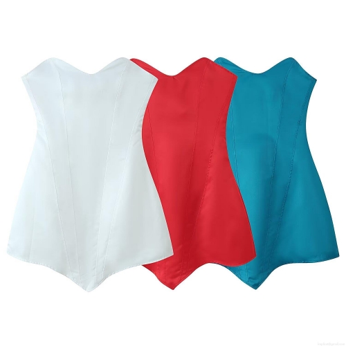 Women's Sexy Strapless Satin Bodycon Mini Dress Elegant Lace Up Back Bustier Dress with Boning Support Party Clubwear Evening Gown