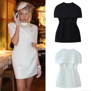 Elegant Layered Cape Design Sleeveless Mini Dress High Waist Slim Fit Bodycon Sexy Clubwear Party Cocktail Dress For Women