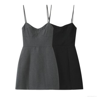 Women's Elegant Solid Color Camisole Mini Dress Sexy Slim Fit V Neck Sleeveless Polyester Blend Short Dress for Party Club Date Night Summer Sophisticated Lady Dress