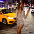 Sexy Women Silver Sequin Tassel Deep V Neck Long Sleeve Mini Dress Sparkling Party Night Club Bodycon A-Line Slim Fit Elegant Evening Gown Fashion