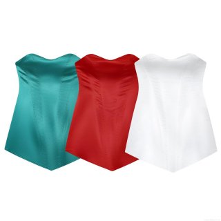 Women's Sexy Strapless Satin Corset Dress With Bone Structure Back Lacing Bodycon Mini Dress For Evening Party Clubwear Off Shoulder Polyester Spandex Outfits