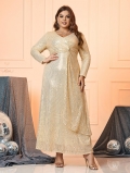 Elegant Plus Size Gold Sequin Evening Gown For Women V Neck Long Sleeve Ruched Slim Fit Polyester Spandex Maxi Dress For Wedding Party