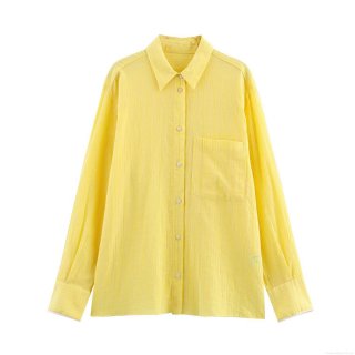 Women's Stripe Long Sleeve Blouse Turn-down Collar Button Down Shirt With Pocket Polyester Cotton Blend Casual Summer Streetwear Oversized Tops For Women