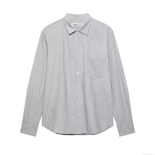 Women's Casual Long Sleeve Solid Color Shirt With Pocket Lapel Collar Single Breasted Polyester Blouse For Daily Commute Spring Autumn