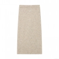 Women's Knit Midi Skirt Oatmeal Polyester Splicing Mid-Length A-Line Straight Skirt For Autumn Winter Streetwear Elegant Bottoms