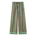 Women's Satin Glossy Vertical Stripe Wide Leg Pants Casual Drawstring Elastic Waist Straight Trousers Fall Fashion Striped Pajama Style Pants for Women