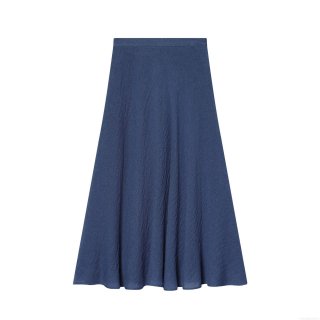 Women's High Waist Linen Midi Skirt Elegant Solid Color A-Line Cape Style Long Skirt For Street Fashion Daily Wear Party Skirt