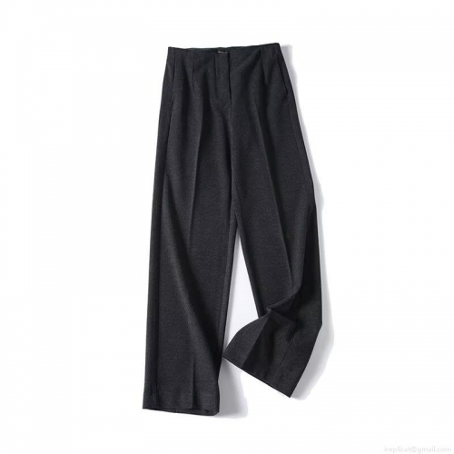 Women's High Waist Wide Leg Suit Pants Elegant Commuter Polyester Rayon Spandex Blend Loose Casual Trousers For Office Lady Winter Fashion