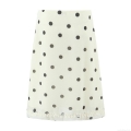 Women's Polka Dot Midi Skirt High Waisted A-Line Skirt With Ruffle Hem 100% Polyester Vintage Streetwear Style For Summer Spring Ladies Casual Fashion