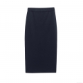 Women Sexy High Waist Front Slit Midi Skirt Solid Color Knitted Polyester Bodycon Pencil Skirt For Streetwear Daily Commute Stretch Slim Fit