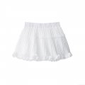 Women's White Lace Ruffle Tiered Mini Skirt Pleated Layered Cake Skirt For Summer Daily Party Sexy Sweet Street Style