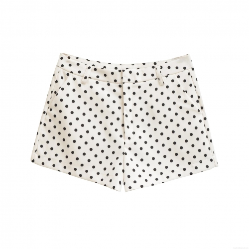 Women's High Waisted Polka Dot Shorts Retro Sweet Style Cotton Polyester Blend Summer Casual Beach Short Pants With Pockets For Women