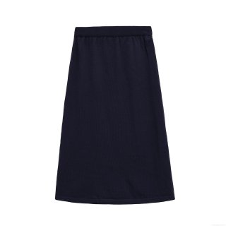 Women's Knitted Midi Skirt High Waist Elastic Plain Stitch Solid Color Straight Skirts Casual Streetwear Polyester Knitted Bottoms For Women