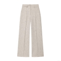 Women High Waisted Wide Leg Pants Khaki Oatmeal Polyester Trousers Casual Loose Fit Office Lady Solid Color Fashion Bottoms
