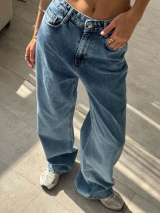 Women's High Waisted Wide Leg Jeans Washed Distressed 100% Cotton Denim Floor Length Trousers Retro Streetwear Y2K Aesthetic Loose Baggy Pants For Ladies Daily Casual