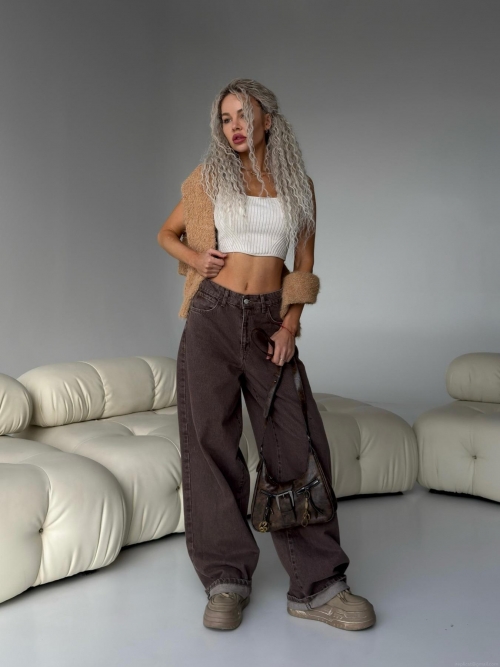 American Retro Brown Low Waist Flare Jeans 100% Cotton Floor Length Denim Pants For Women Sexy Streetwear Aesthetic Slimming Trousers