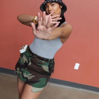 Women's Camouflage High Waist Mini Skirt Polyester Bodycon Streetwear Short Skirt Summer Fashion Camo Print Skirt For Ladies