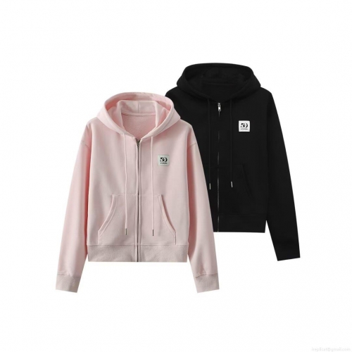 Women's Casual Fashion Cotton Blend Zip-up Hoodie Hooded Drawstring Sweatshirt With Pockets Long Sleeve Simple Solid Color Jacket For Women