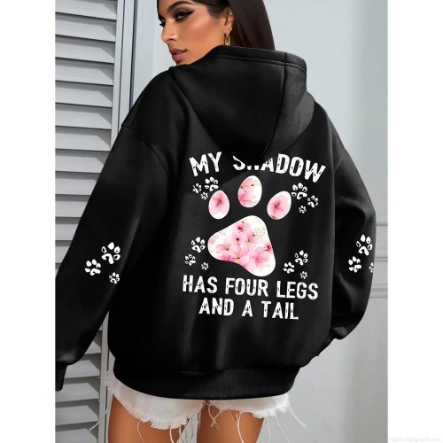 Women's Oversized Hooded Sweatshirt Loose Fit Graphic Printed Pullover Hoodie Vintage Streetwear Long Sleeve Polyester Blend Hoodies For Women