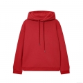 Women's Casual Fleece Hooded Sweatshirt Winter Warm Solid Color Long Sleeve Pullover Hoodie With Drawstring Loose Fit Ribbed Cuffs Sporty Top