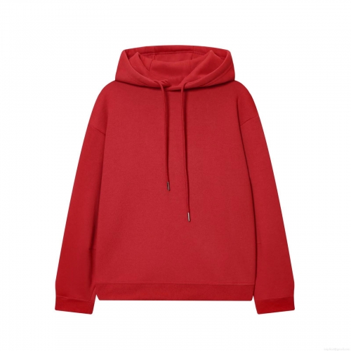 Women's Casual Fleece Hooded Sweatshirt Winter Warm Solid Color Long Sleeve Pullover Hoodie With Drawstring Loose Fit Ribbed Cuffs Sporty Top