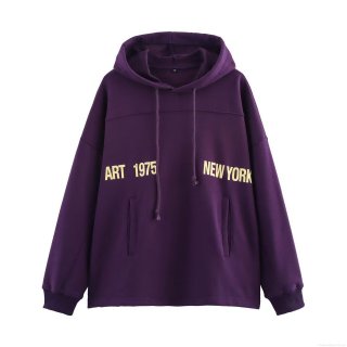 Women's Winter Casual Oversized Hooded Sweatshirt 85% Cotton 15% Polyester Printed Letter Long Sleeve Hoodie For Women Daily Wear