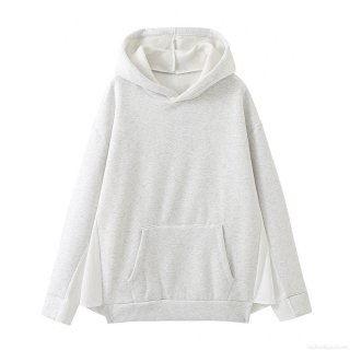 Women's Casual Polyester Color Block Hoodie Long Sleeve Stitching Pullover Sweatshirt With Kangaroo Pocket Hooded Top For Daily Streetwear