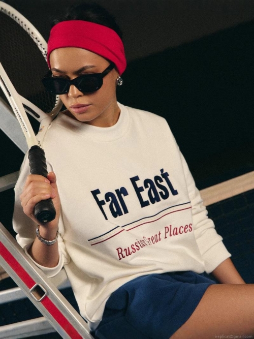 Women Retro Letter Print Sweatshirt Loose 95% Cotton Blend Long Sleeve Pullover Round Neck Sports Casual Streetwear Top