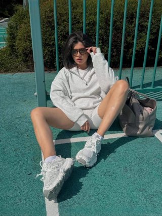 Women's 100% Cotton Half-Zip Sweatshirt Letter Printed Stand Collar Long Sleeve Oversized Pullover Casual Sporty Streetwear Loose Fit Autumn Winter Top