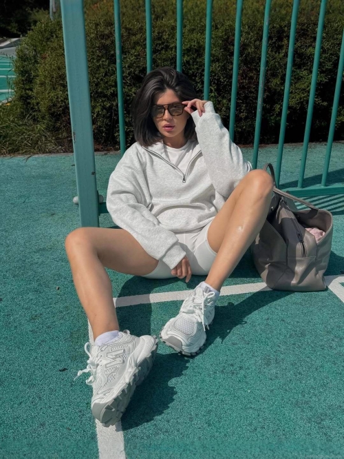 Women's 100% Cotton Half-Zip Sweatshirt Letter Printed Stand Collar Long Sleeve Oversized Pullover Casual Sporty Streetwear Loose Fit Autumn Winter Top